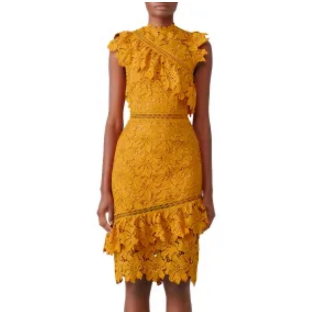 SAYLOR Mustard Reine Sheath -M